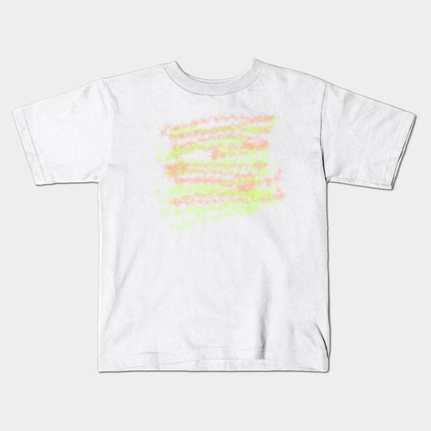 Red orange green glitter abstract art Kids T-Shirt by Artistic_st